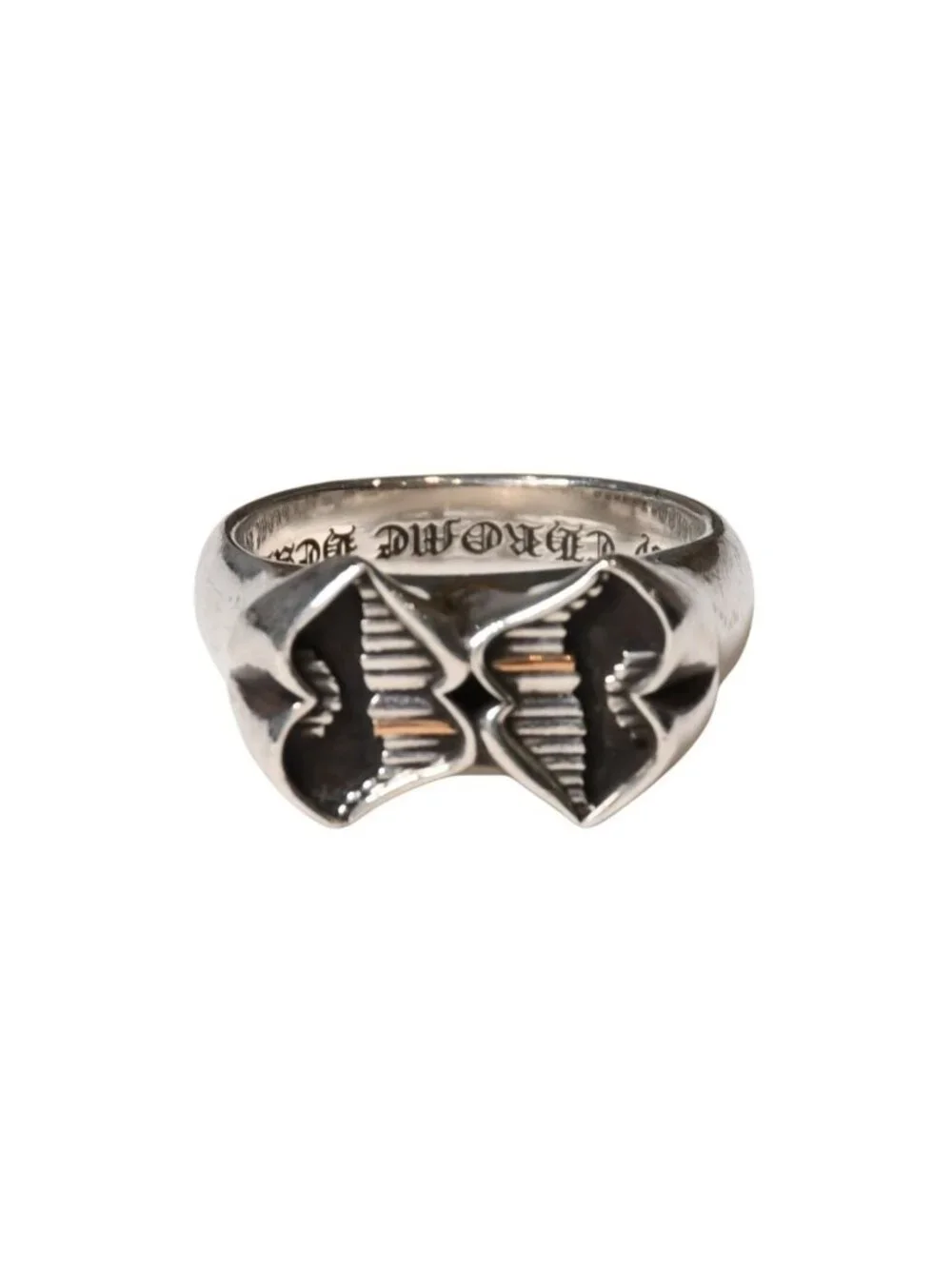 Chrome Hearts Dbl Chomper Double Ring 925 Sterling Silver Matty
